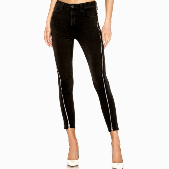 rag & bone Denim - Rag & bone Jeans Nina High Rise Skinny Zip Side